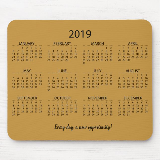 Kalender 2019 mousepad (Vorne)