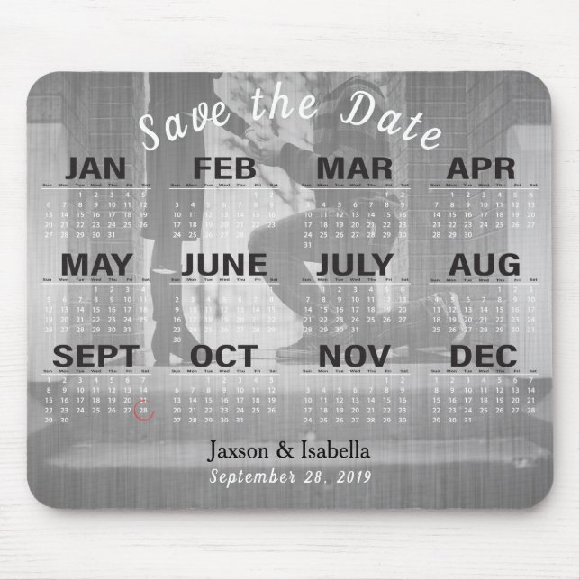 Kalender 2019 Save the Date und DIY Foto Mousepad (Vorne)