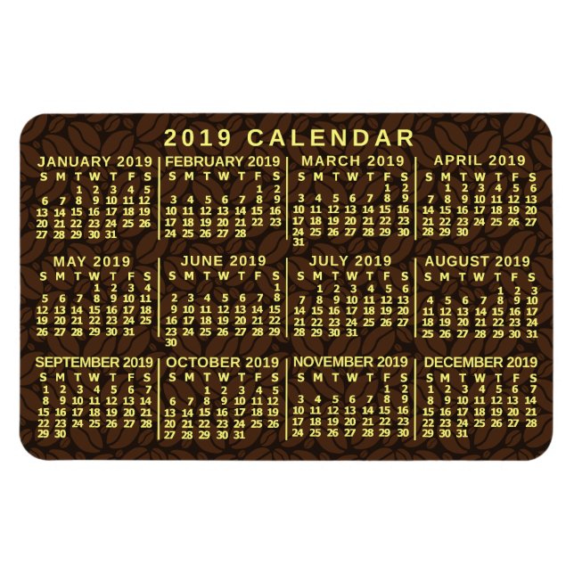 Kalender 2019 (Siehe Beschreibung der neuen Versio Magnet (Horizontal)