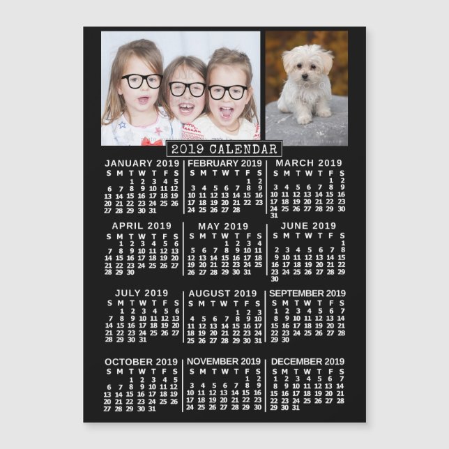 Kalender 2019 (Siehe Beschreibung der neuen Versio Magnetkarte (Vorderseite)