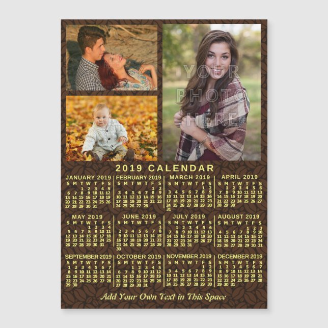 Kalender 2019 (Siehe Beschreibung der neuen Versio Magnetkarte (Vorderseite)