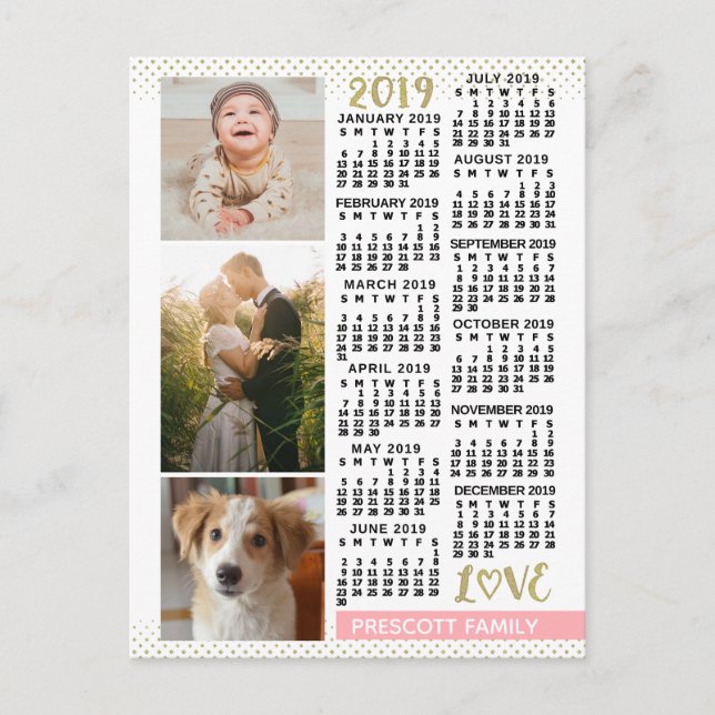 Kalender 2019 (Siehe Beschreibung der neuen Versio Postkarte (Vorderseite)