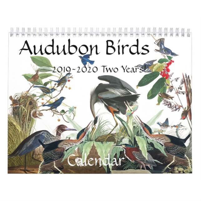 Kalender 2020 der Audubon Vogel-Tier-Tier-2019 (Titelbild)