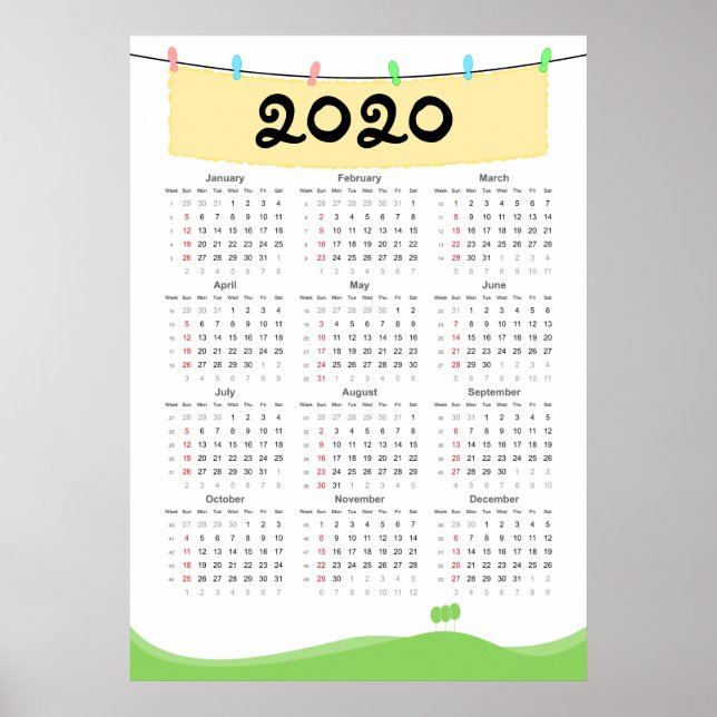 Kalender 2020 Poster (Vorne)