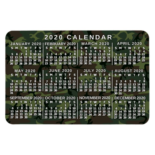 Kalender 2020 (Siehe Beschreibung der neuen Versio Magnet (Horizontal)