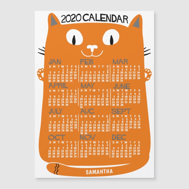 Kalender 2020 (Siehe Beschreibung der neuen Versio Magnetkarte (Vorderseite)