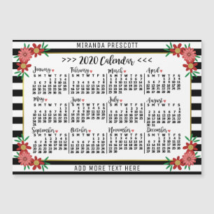 Kalender 2020 (Siehe Beschreibung der neuen Versio Magnetkarte