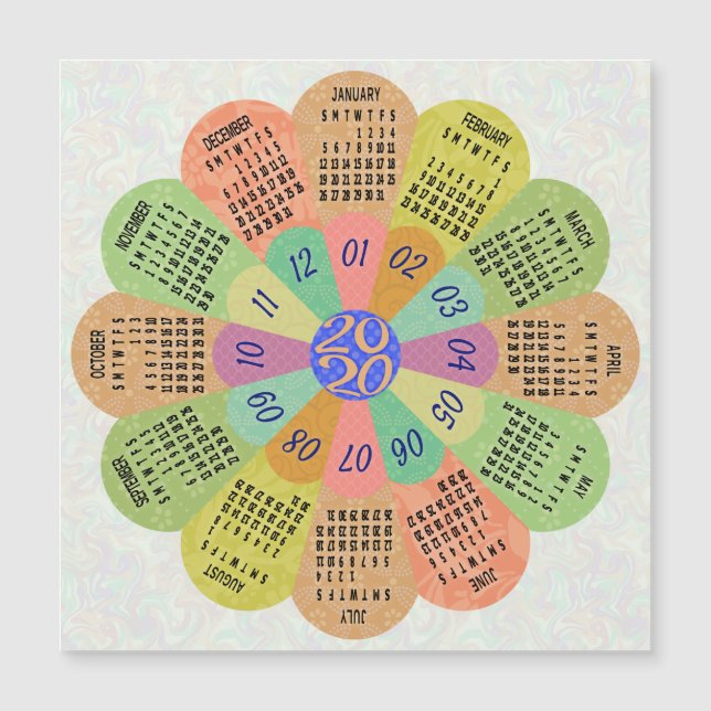 Kalender 2020 (Siehe Beschreibung der neuen Versio Magnetkarte (Vorderseite)