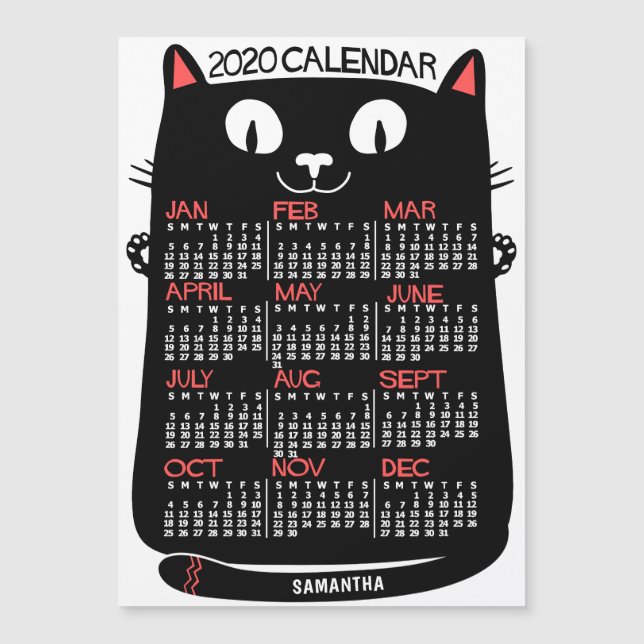 Kalender 2020 (Siehe Beschreibung der neuen Versio Magnetkarte (Vorderseite)