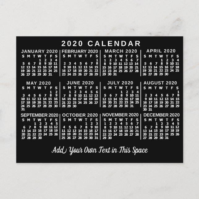 Kalender 2020 (Siehe Beschreibung der neuen Versio Postkarte (Vorderseite)