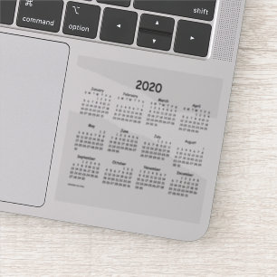 Kalender 2020 von Janz Comic Sans Transparent Aufkleber