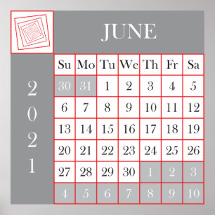 Kalender 2021 Juni Poster