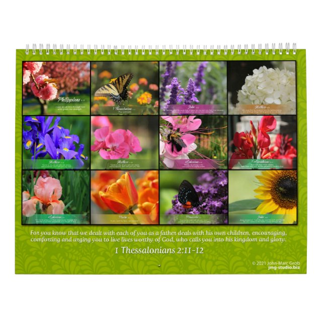 Kalender 2021 mit Bibelversen (Rückseite)