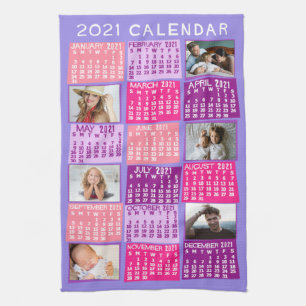 Kalender 2021 (Siehe Beschreibung der neuen Versio Geschirrtuch