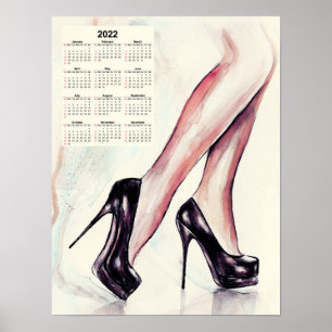 Kalender 2022, Hohe Absätze - Attribut "Frauen" Poster