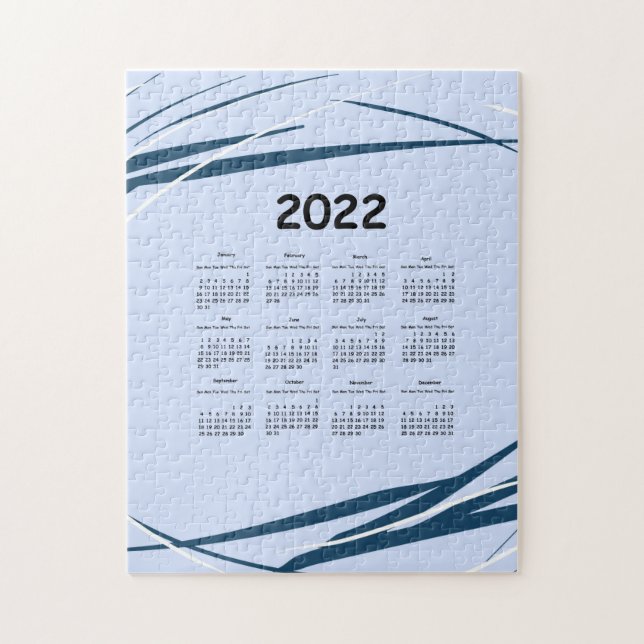 Kalender 2022 Jahr. Planung, Design, moderne Gabe Puzzle (Vertikal)