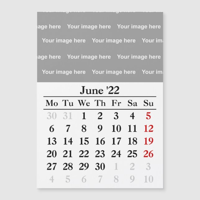 Kalender 2022 Juni Magnetkarte (Vorderseite)