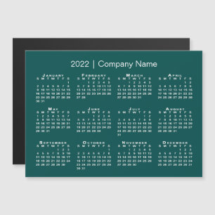 Kalender 2022 mit Firmenname Blue Green Magnet