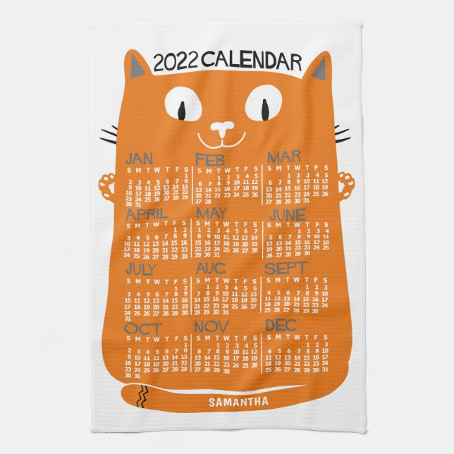 Kalender 2022 (siehe Beschreibung der neuen Versio Geschirrtuch (Vertikal)