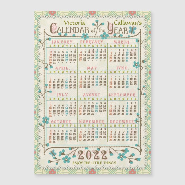 Kalender 2022 (siehe Beschreibung der neuen Versio Magnetkarte (Vorderseite)