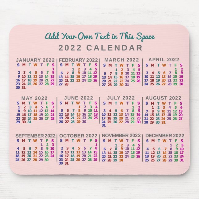 Kalender 2022 (siehe Beschreibung der neuen Versio Mousepad (Vorne)