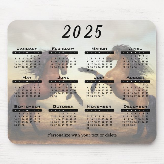 Kalender 2022 - Wilde Pferde  Mousepad (Vorne)