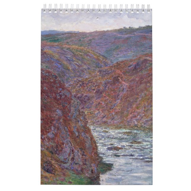 Kalender 2023, 12 Monate Claude Monet Impressionis (Rückseite)