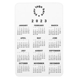 Kalender 2023 auf einen Blick mit benutzerdefinier Magnet