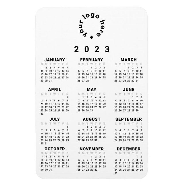 Kalender 2023 auf einen Blick mit benutzerdefinier Magnet (Vertikal)