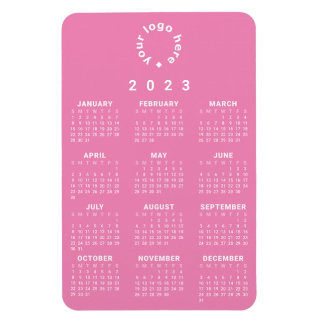 Kalender 2023 auf einen Blick mit benutzerdefinier Magnet (Vertikal)