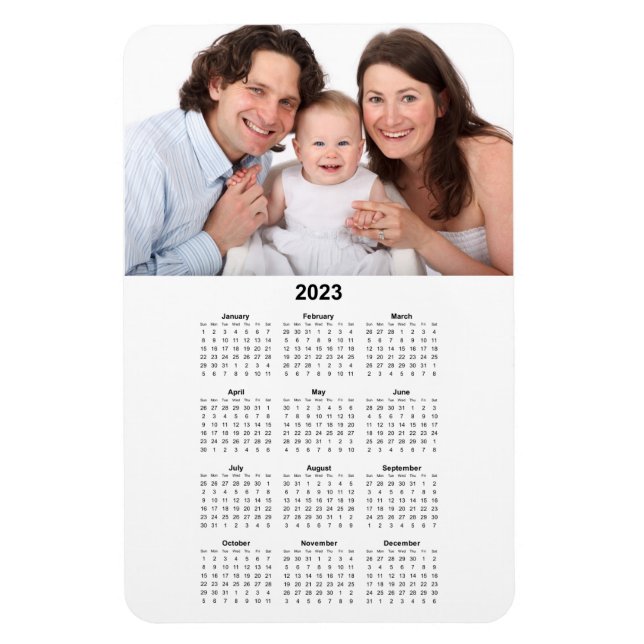 Kalender 2023 mit benutzerdefiniertem Foto Magnet (Vertikal)