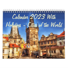 Kalender 2023 mit Ferien - Städte der Welt