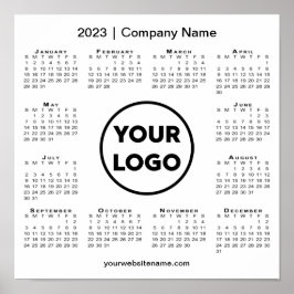 Kalender 2023 mit Firmenlogo und Firmennamen Poster