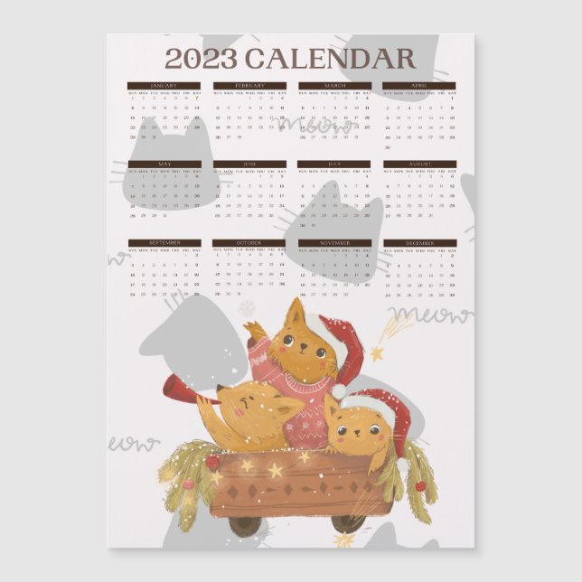 KALENDER 2023 NIEDLICH MAGNETKARTE (Vorderseite)