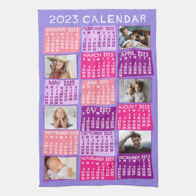 Kalender 2023 (siehe Beschreibung der neuesten Ver Geschirrtuch (Vertikal)