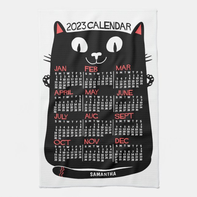 Kalender 2023 (siehe Beschreibung der neuesten Ver Geschirrtuch (Vertikal)