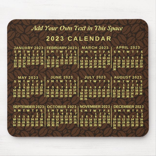 Kalender 2023 (siehe Beschreibung der neuesten Ver Mousepad (Vorne)
