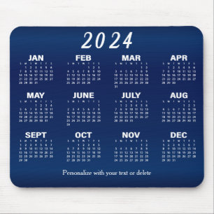 Kalender 2024 - Blaues Design der Marine Mousepad