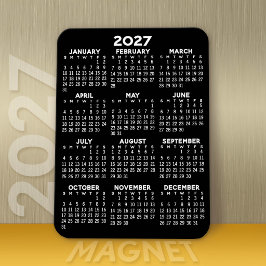 Kalender 2024 für die vollständige Jahresansicht - Magnet