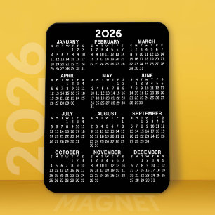 Kalender 2024 für die vollständige Jahresansicht - Magnet