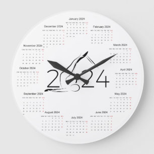 Kalender 2024 für Pilates-Ausbilder Große Wanduhr