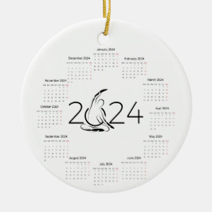 Kalender 2024 für Pilates-Ausbilder Keramik Ornament
