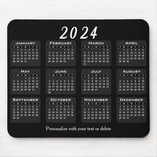 Kalender 2024 - Jahr Mousepad (Vorne)