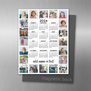 Kalender 2024 mit 20 Fotos Magnetisches Trockenlöschblatt