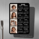 Kalender 2024 mit 4 FotoCollage - schwarz Magnet<br><div class="desc">Eine 4-Foto-Collage mit einem Kalender. Ein lustiger Gegenstand für das neue Jahr. Fügen Sie diesem Design 4 quadratische Fotos hinzu.</div>