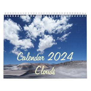 Kalender 2024 mit Ferien - Wolken