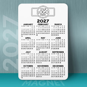 Kalender 2024 mit Schwarz-weißem Minimalwert für L Magnet