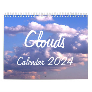 Kalender 2024 mit Wolken