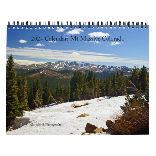 Kalender 2024: Mt Massive, Colorado (Titelbild)