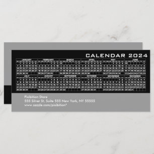 Kalender 2024 - Schwarze Visitenkarte